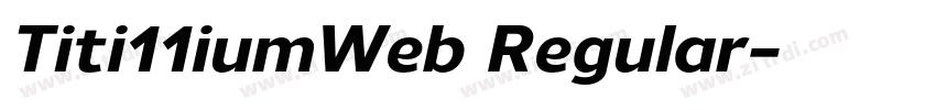 Titi11iumWeb Regular字体转换